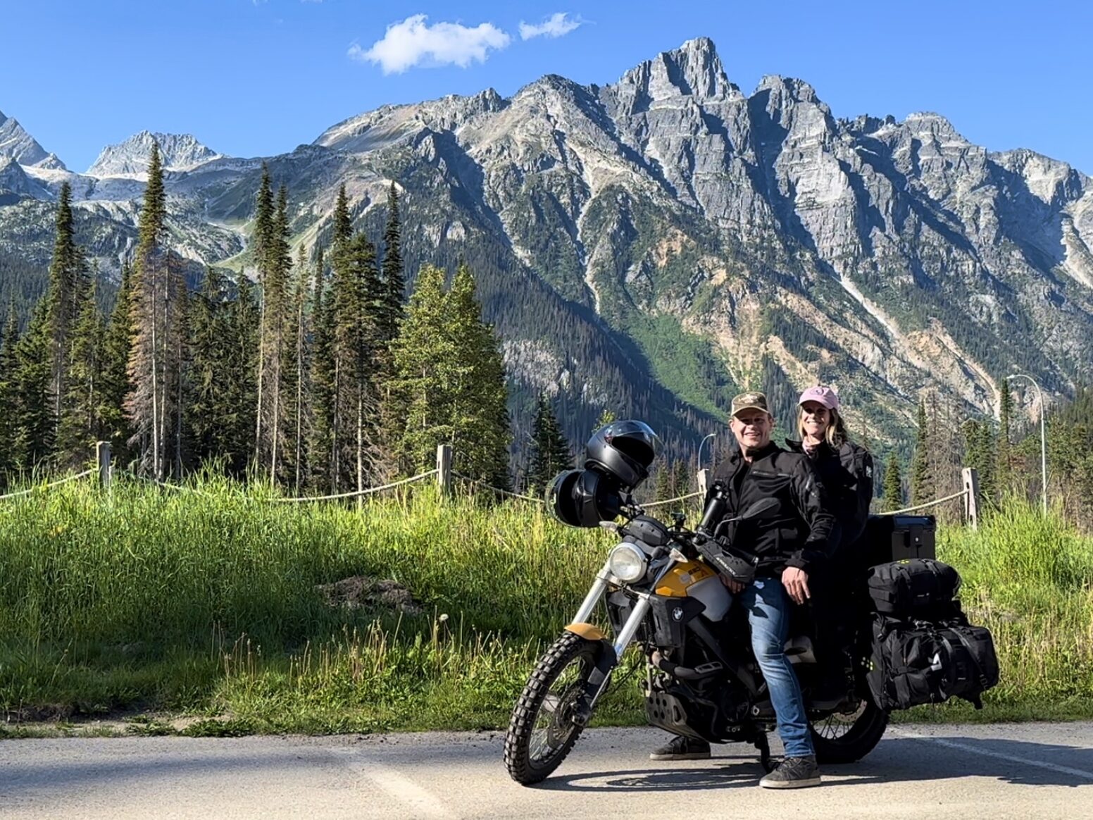 Motorcycle ride through the Canadian Rockies; British Columbia, Canada