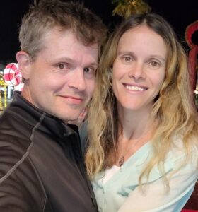 A close up of Paul and I on New Year's Eve in La Paz, Baja California Sur (Mexico)