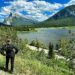 I'm standing with my hands at my hips ('superwoman pose') admiring the Vermilion Lakes Viewpoint; Banff, Alberta (Canada)