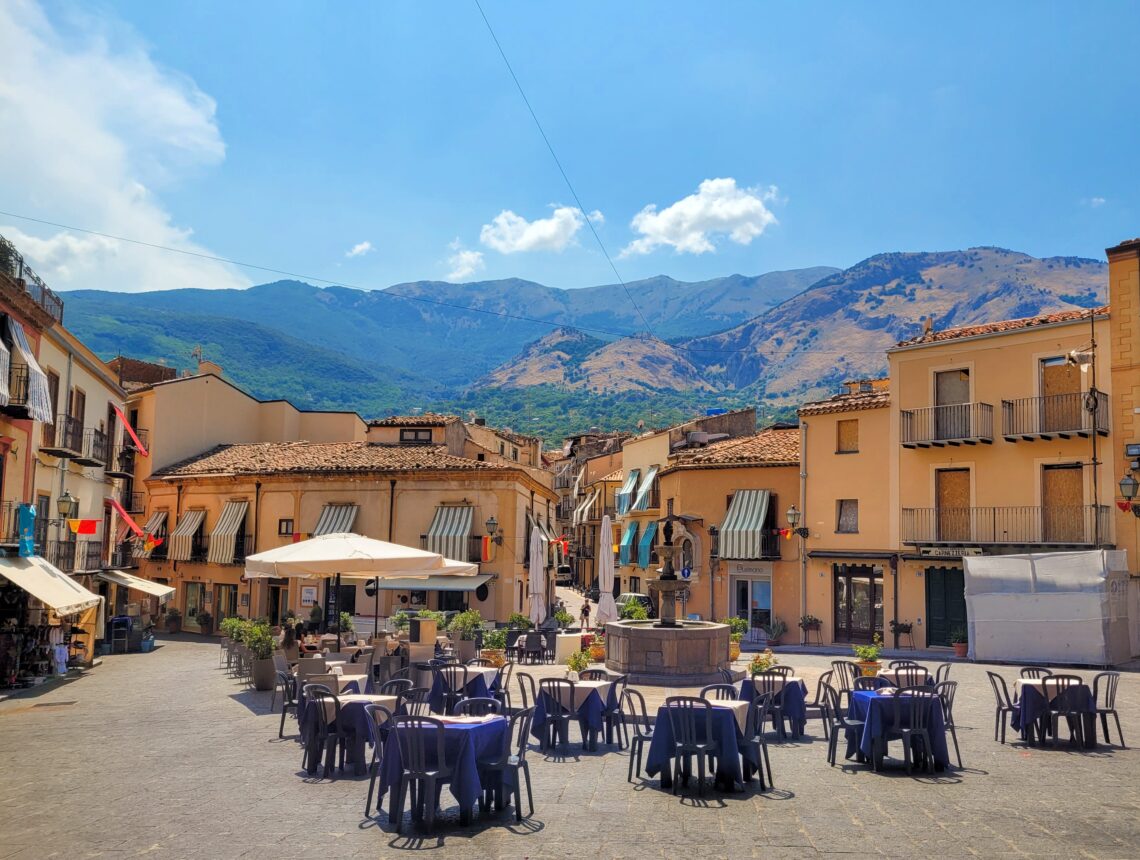 Outdoor dining at its finest; Castelbuono, Sicily (Italy)