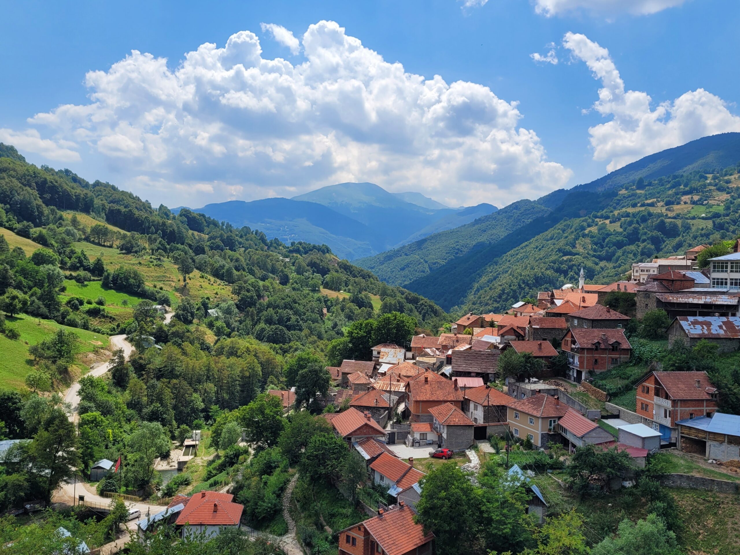 Vejtse, a small village nestled in the Shar Mountains; North Macedonia