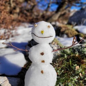 Baby snowman; Pizzo Carbonara, Sicily