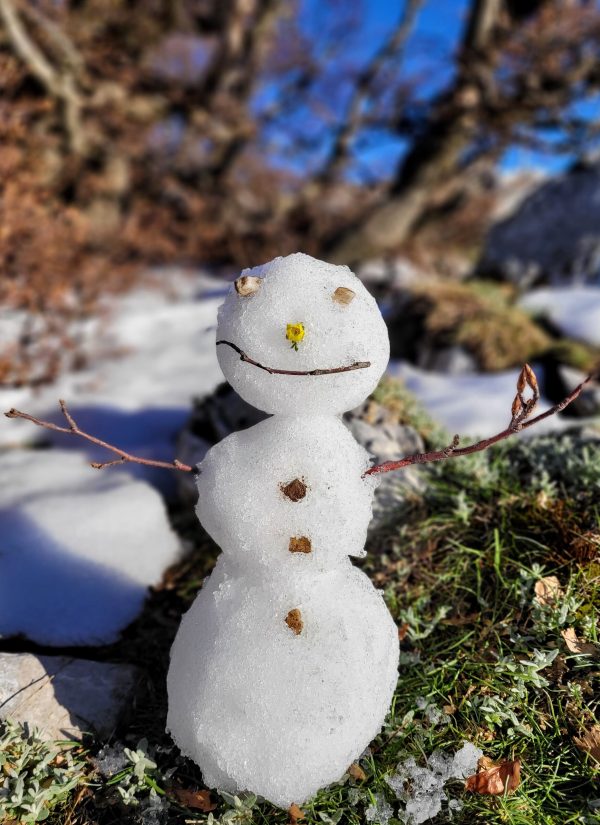 Baby snowman; Pizzo Carbonara, Sicily (Italy)