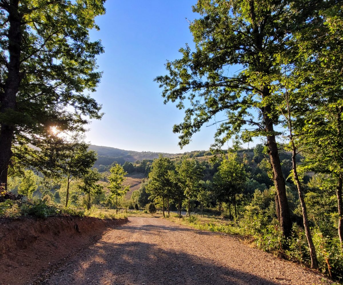 Serene nature as the sunsets in behind our accommodations @ Stanet; Novo Brdo, Kosovo