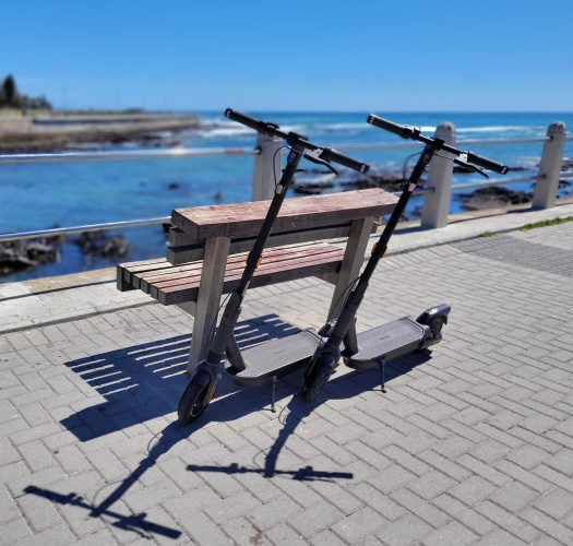 Electrek Scooter Rentals on Sea Point Promenade; Cape Town, South Africa