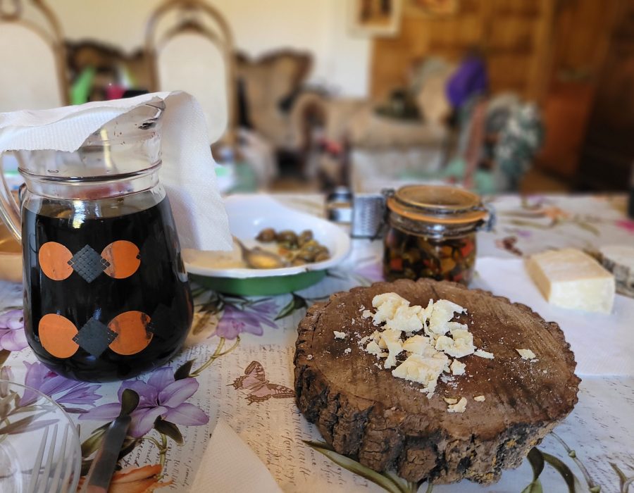 Lunch at Francesco's, our neighbour; Castelbuono, Sicily Italy)