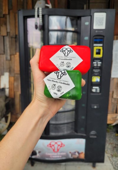 Vending machine at Cowichan Station Creamery; BC, Canada