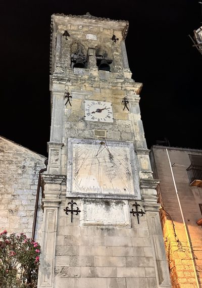 Clock Tower and Sundial in Petralia Sottana