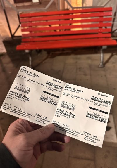 Going to the Cinema in Petralia Sottana Coyote vs. ACME