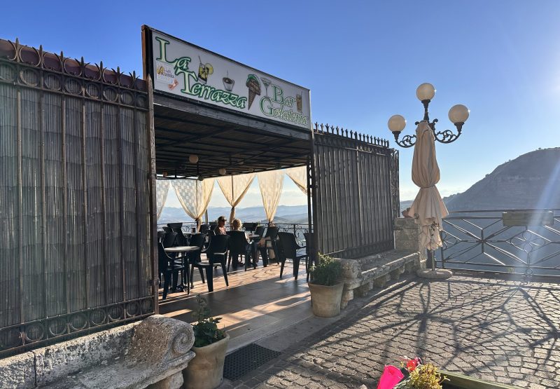 Time for Gelato at La Terrazza Bar in Petralia Sotanna