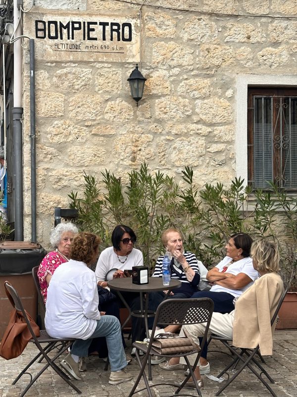 Ladies Gather in Bompietro - Altitude 690m