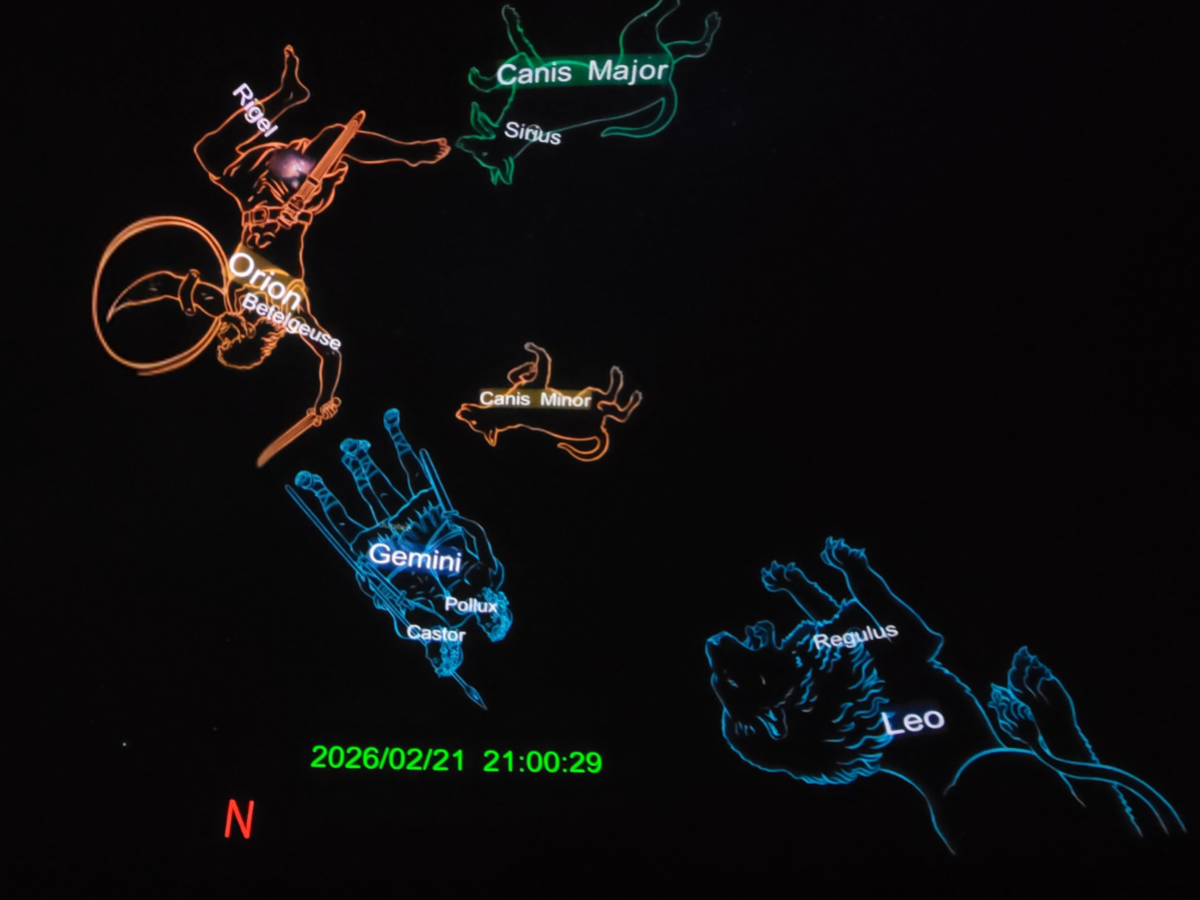 Visual display of the constellations at the Planetarium in Iziko South African Museum; Cape Town, South Africa