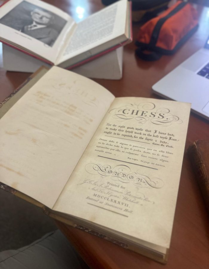 A rare chess book at the National Library of South Africa; Cape Town, South Africa