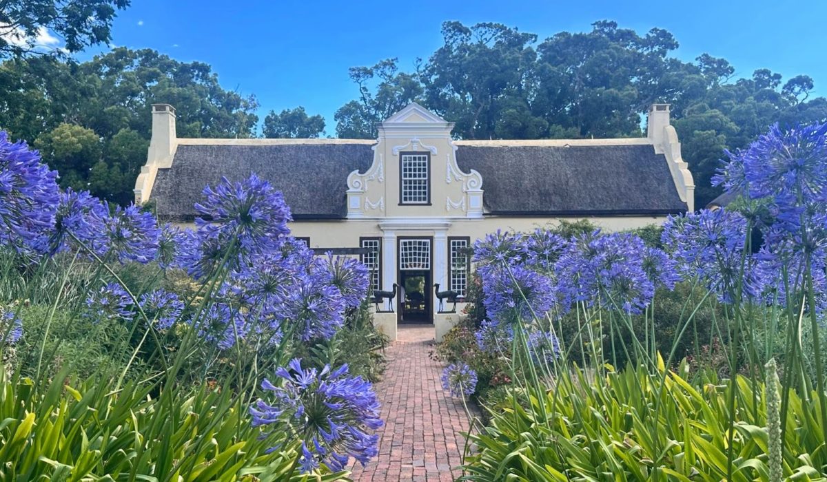 Flower garden at Vergelegen Wine Estate; Somerset West, South Africa