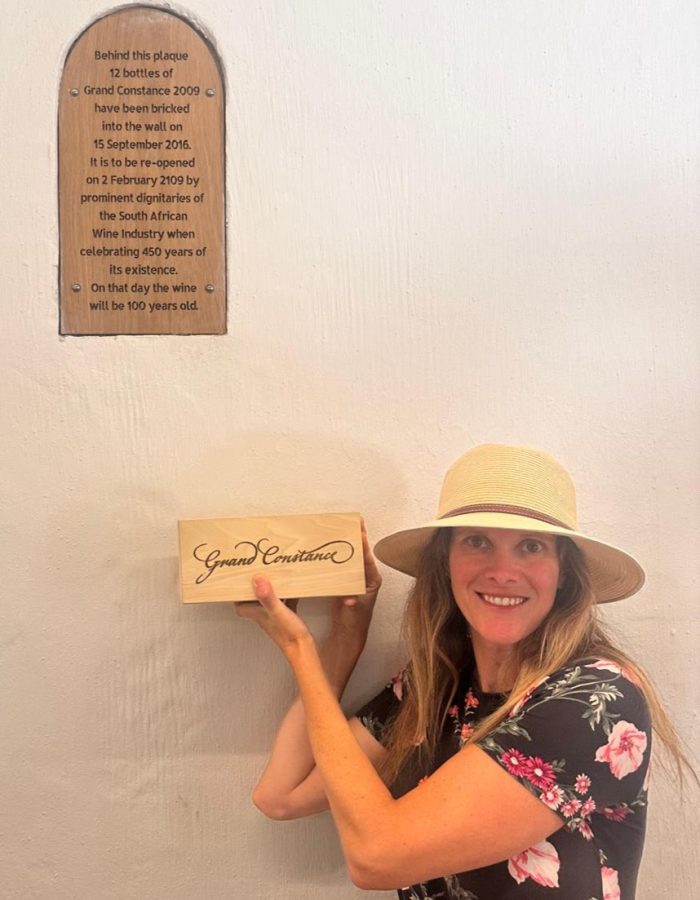 Plaque of Grand Constance wine; Groot Constantia; South Africa