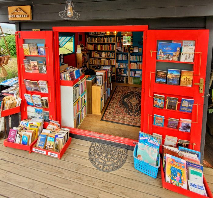 The front of the used book store, Book Bazaar; Pucón, Chile