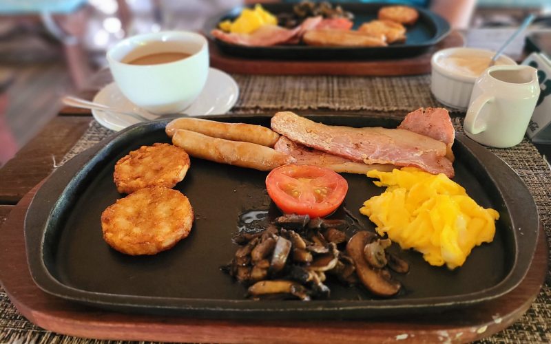 Breakfast at Cattle Baron Grill & Bistro; Addo Elephant Park - Main Camp, South Africa