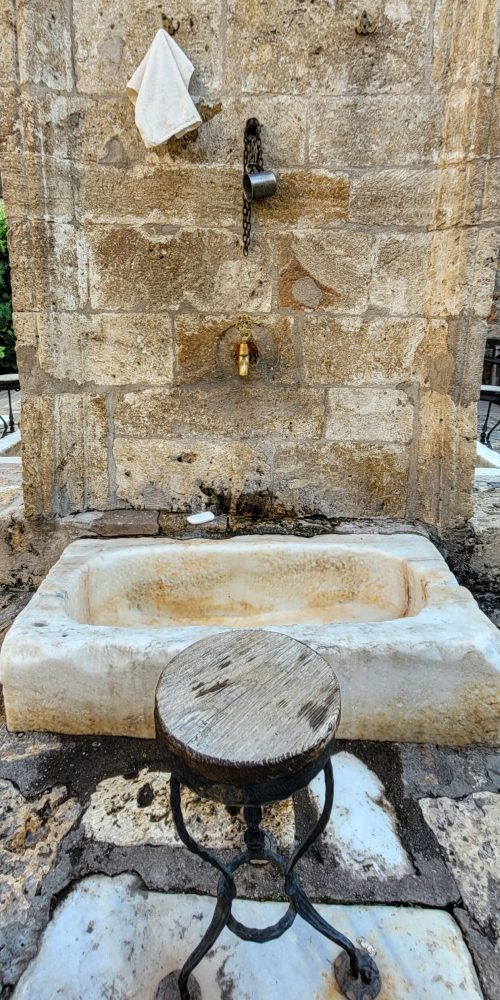 Fountain for wudu @ Colourful Mosque; Tetovo, North Macedonia