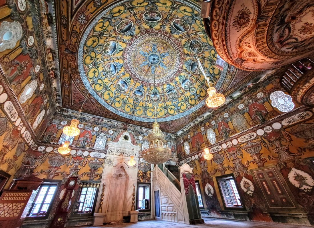 Interior of the Colourful Mosque; Tetovo, North Macedonia