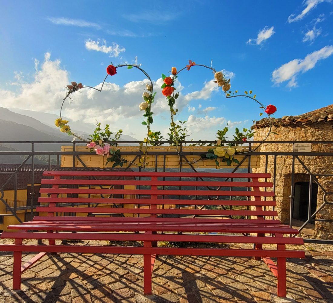 The 'Love Bench'; Geraci Siculo, Sicily (Italy)