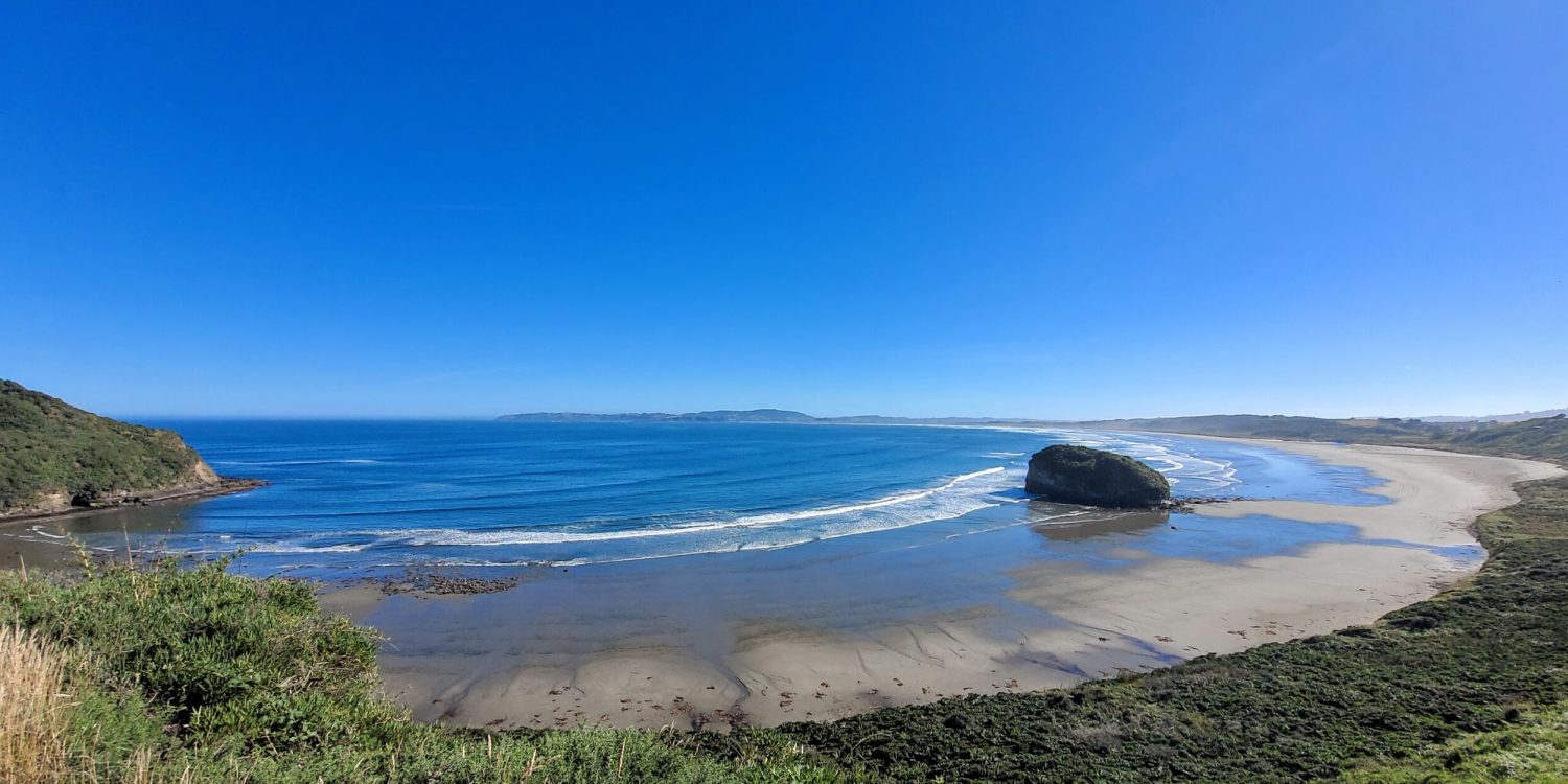 Full view of the coastline at Piedra Run Beach; Ancud, Chile